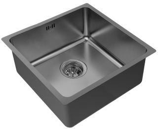 Мойка кухонная Paulmark Vista PM304444-GM воронёная сталь